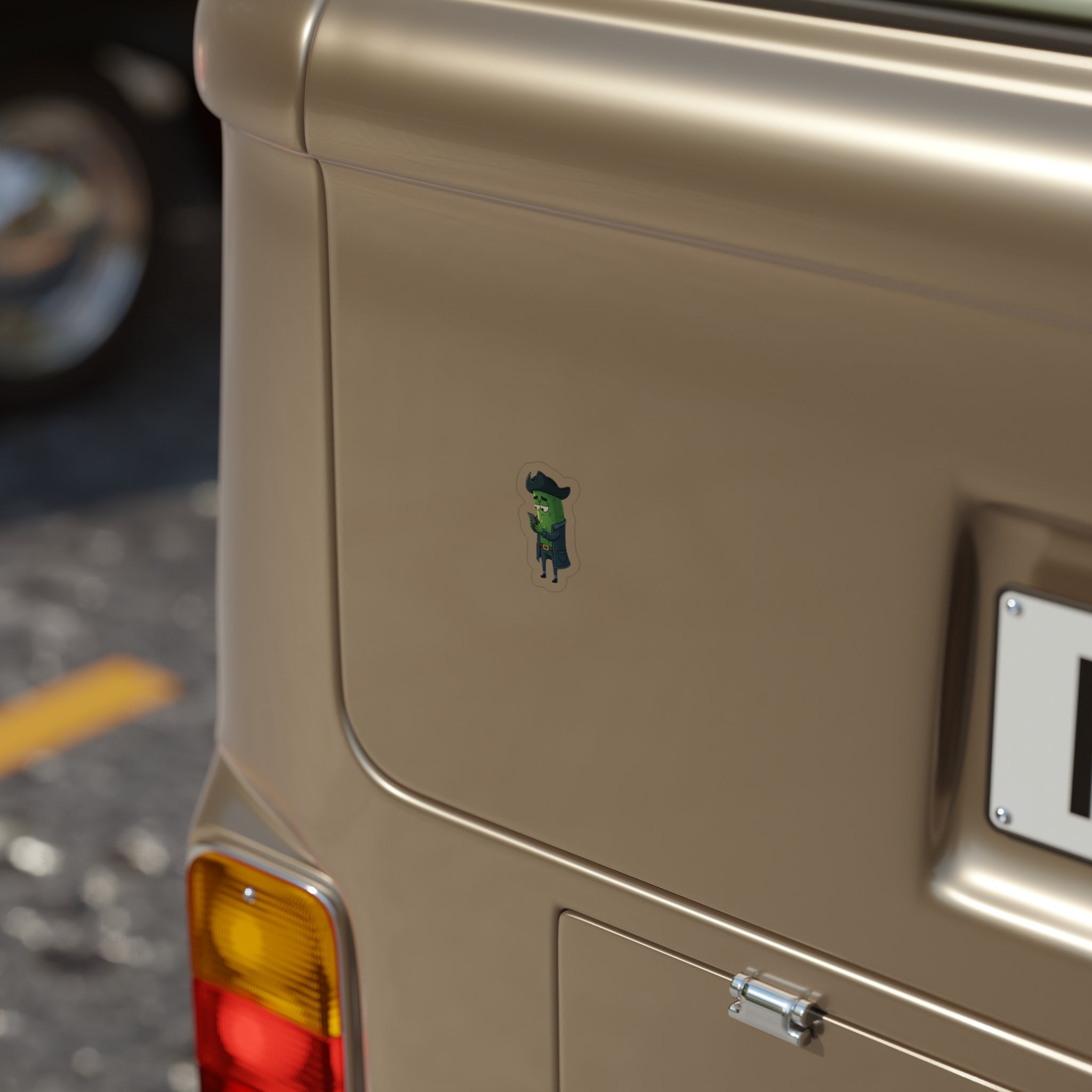 Cucumber -  Playful Die-Cut Outdoor Sticker - Fun Pickle Character for Cars, Laptops, Water Bottles, Gifts, or Decorating