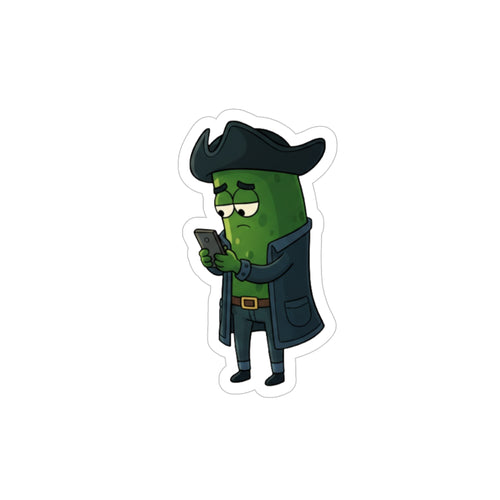 Cucumber -  Playful Die-Cut Outdoor Sticker - Fun Pickle Character for Cars, Laptops, Water Bottles, Gifts, or Decorating